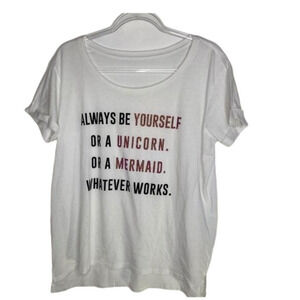 Always be yourself or a unicorn Roll sleeve T